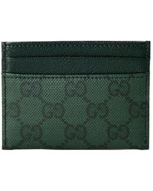 Gucci Coated Canvas Card Holder - Green