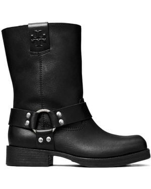 Tory Burch 2024 Simone Ankle Biker Boot nRetails $395.00 Black