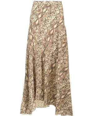 Isabel Marant Sakura Printed Long Skirt - Brown
