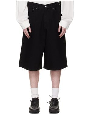 HELIOT EMIL Fence Belt Loop Denim Shorts - Black