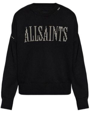 AllSaints Crossed Knit Pullover - Black