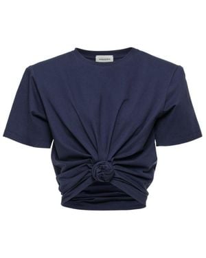 Magda Butrym Knotted T-Shirt - Blue