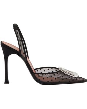 AMINA MUADDI Camelia Sling Satin Pumps - Metallic