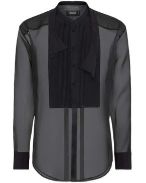 DSquared² Semi-Sheer Long-Sleeved Shirt - Grey