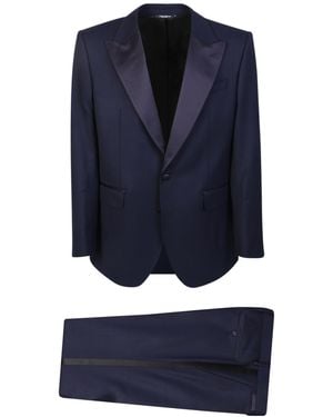 Dolce & Gabbana Tuxedo-Style Three-Piece Suit - Blue
