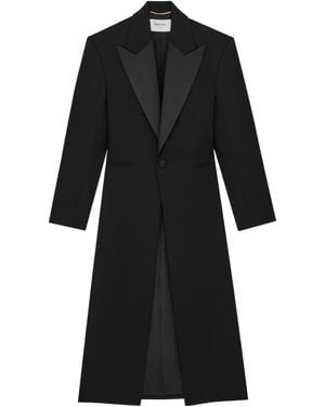 Saint Laurent Long Tuxedo Coat - Black
