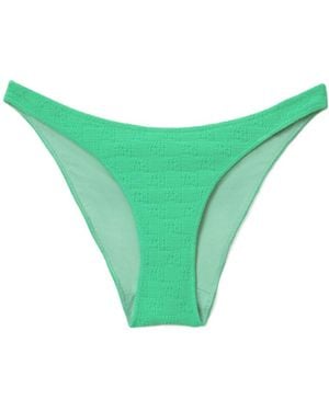 Alexander Wang Textured Logo Jersey Bikini Bottom - Green