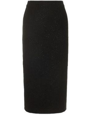 Alessandra Rich Split Detail Skirt - Black