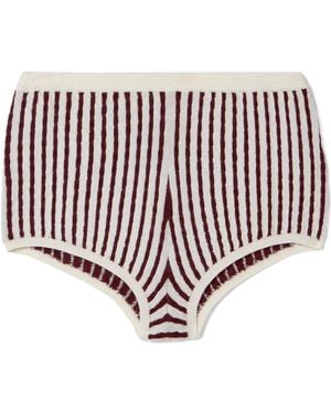 FRAME Striped Shorts - White