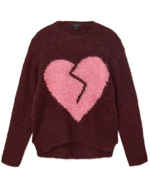 AllSaints Luvheart Crew Neck Jumper - Red