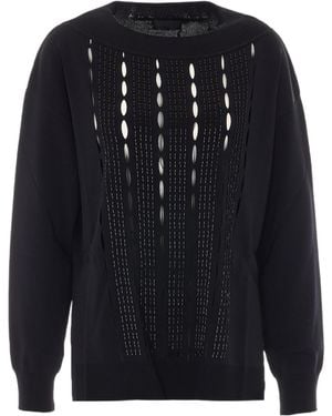 Liu Jo Cut-Out Front Knitted Sweater - Blue