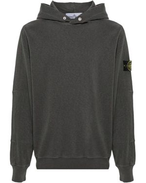 Stone Island Old Treatment Cotton Hoodie - Grey
