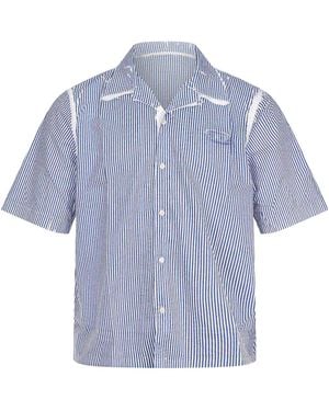 DIESEL Striped Short-Sleeve Shirt - Blue
