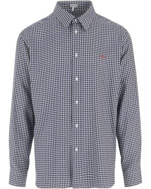 Loewe Long Sleeve Checked Shirt - Blue