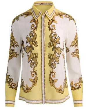 Alice + Olivia Graphic-Print Shirt - Metallic