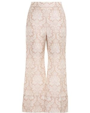 Zimmermann Floral Print Bell-Bottom Pants - Natural