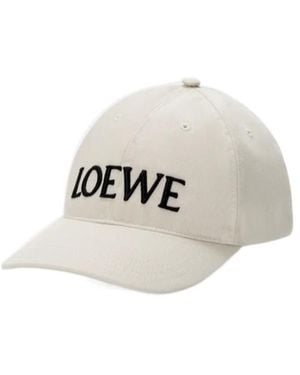 Loewe Futurist Cat Embroidered Baseball Cap - White