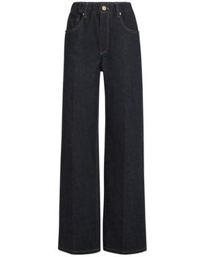 Brunello Cucinelli No-Fade Denim Contemporary Pants With Monili - Blue