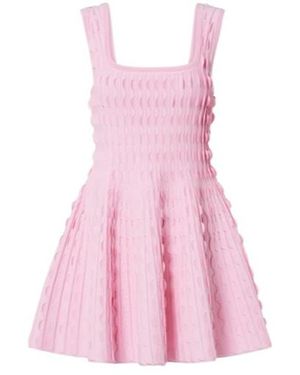 Jonathan Simkhai Vanna Knitted Scalloped Minidress - Pink