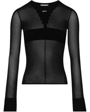 Jean Paul Gaultier Transparent Logo Jumper - Black