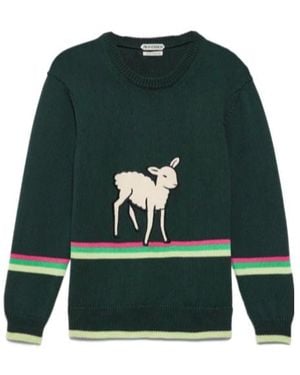 JW Anderson Sheep-Patch Jumper - Green