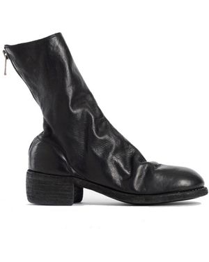 Guidi Back-Zipper Boots - Black