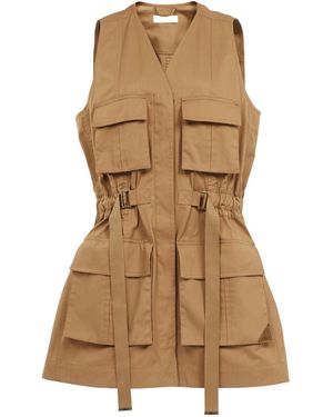 Chloé Cotton Waistcoat - Brown