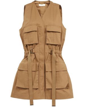Chloé Cotton Waistcoat - Brown