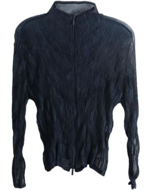 Issey Miyake Long-Sleeve Jacket - Blue
