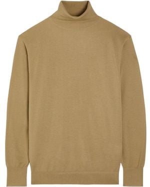 TOTEME Turtle-Neck Fine-Knit Wool Jumper - Natural