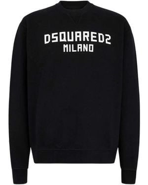 DSquared² Milano Cool Fit Crewneck - Black