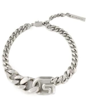 Givenchy Logo Plaque Chained Bracelet - Metallic