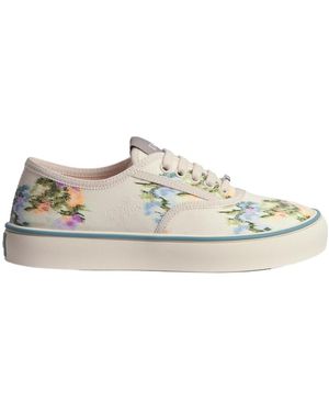 Dior Printed Canvas Low-Top Sneakers - White