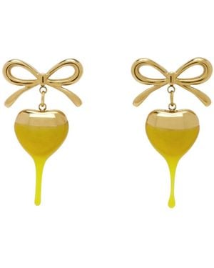 OTTOLINGER Bow-Shaped Heart Earrings - Metallic