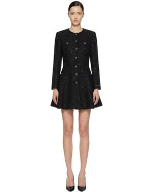 Marissa Chiara Tweed Dress - Black