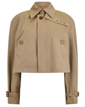 Vivienne Westwood Graziano Cropped Trench Jacket - Natural