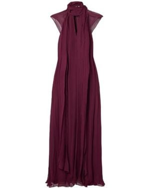 STAUD Scarf Detail Long Dress - Purple