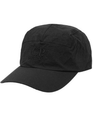 C.P. Company Plain Paper Touch Cap - Black
