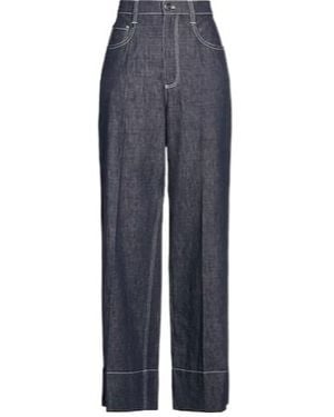 Brunello Cucinelli Dark Wide-Leg Jeans - Blue