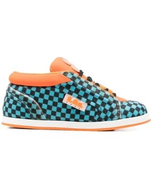 PDF CHANNEL Sk8 Plaid Trainers - Blue