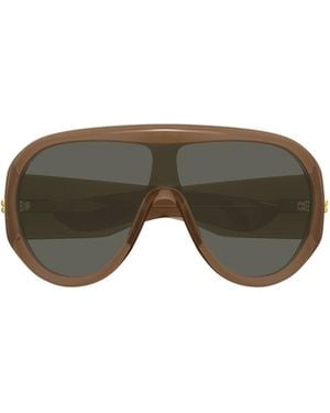 Bottega Veneta Eyewear Mask Frame Sunglasses - Green