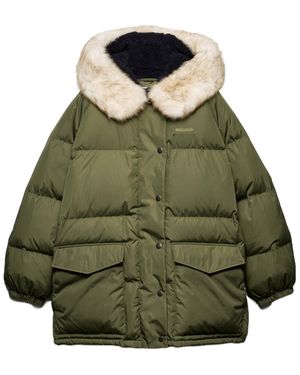 Prada Single Breasted Padded Jacket - Green