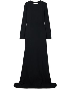 Gucci Crystal-Embellished Open-Back Crepe Gown - Black