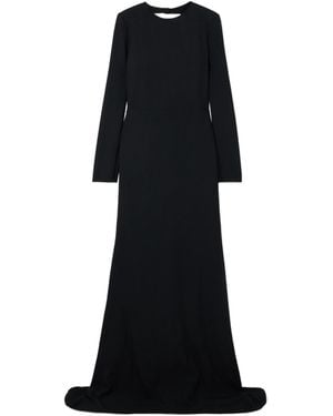 Gucci Crystal-Embellished Open-Back Crepe Gown - Black