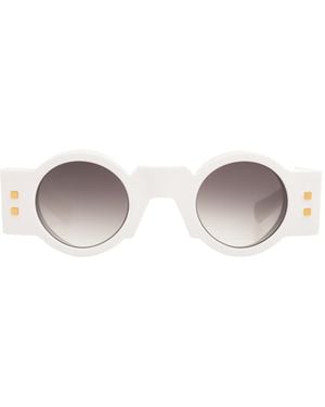Balmain Eyewear Round Frame Sunglasses - White