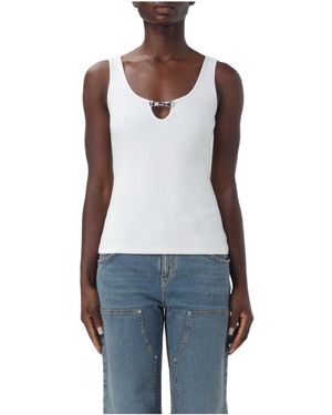 Blumarine Bow-Detail Tank Top - Blue