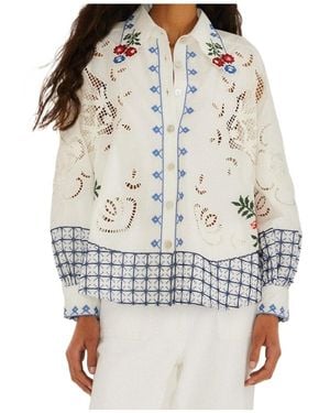 FARM Rio Flowers Richilieu Embroidered Shirt - Multicolor