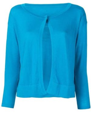 Lela Rose One Button Cardigan - Blue