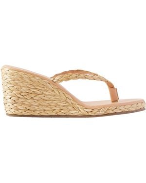 Ancient Greek Sandals Etheria Woven Raffia Wedge - Natural