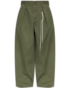 Song For The Mute Pleated Casual Trousers - Green
